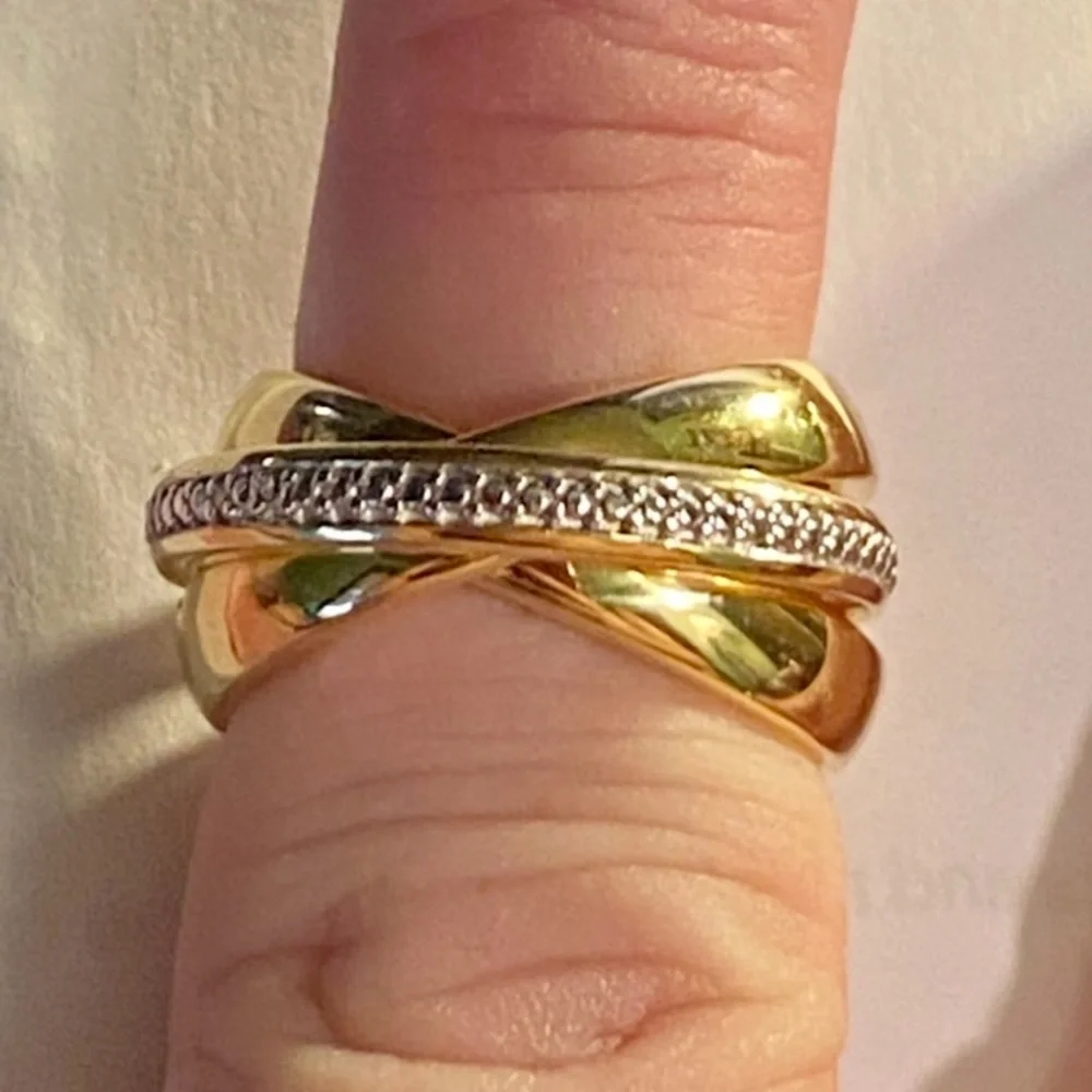DIAMOND ACCENT 3 STACKED BAND RING - Picture 5 of 13